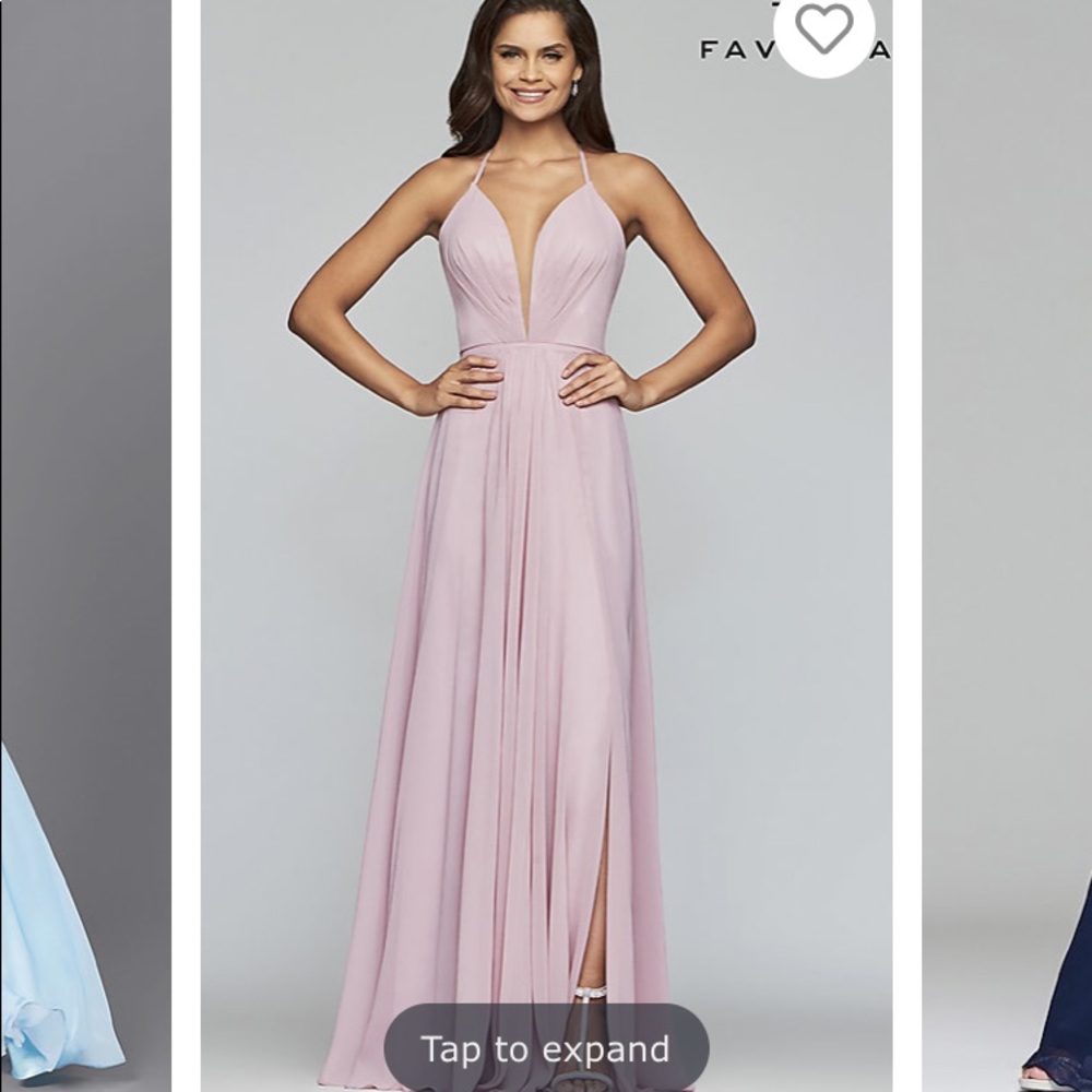 NWT Faviana Low V-neck Corset Back Dress